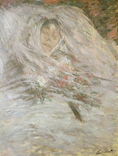 Camille Monet (1847-79) sul letto di morte, 1879 da Claude Monet