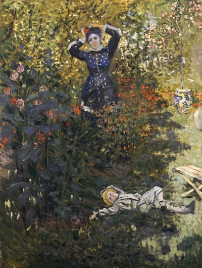 Camille e Jean nel giardino di Argenteuil da Claude Monet