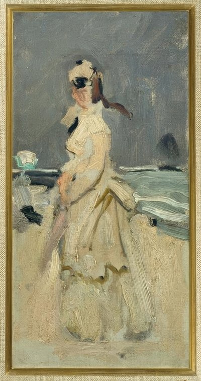 Camille sulla spiaggia da Claude Monet