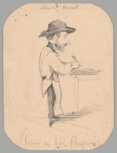 Caricatura di un uomo con il cappello piccolo da Claude Monet