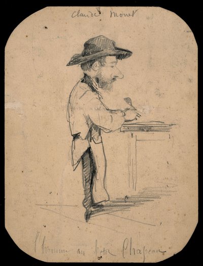 Caricatura di un uomo con il cappello piccolo da Claude Monet