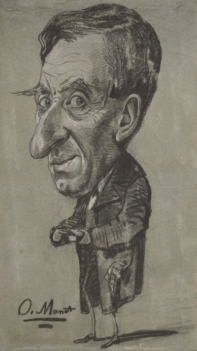 Caricatura di un uomo con una tabacchiera da Claude Monet