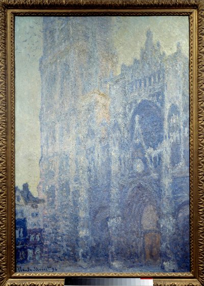 Cattedrale di Rouen, il portale e la torre di Saint Romain, effetto del mattino, armonia bianca da Claude Monet