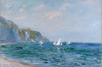Scogliere e barche a vela a Pourville da Claude Monet