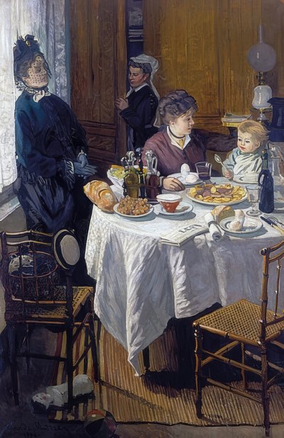 Il pranzo (Le Déjeuner). 1868. Stato dopo il restauro da Claude Monet