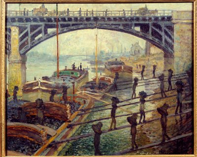 Scaricatori di carbone sulla Senna da Claude Monet