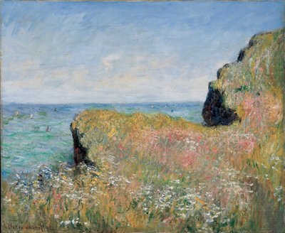 Bordo della scogliera, Pourville, 1882 da Claude Monet