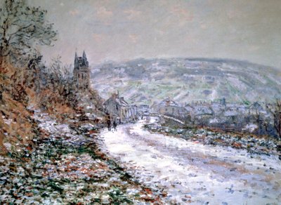 Ingresso al villaggio di Vetheuil in inverno, 1880 da Claude Monet