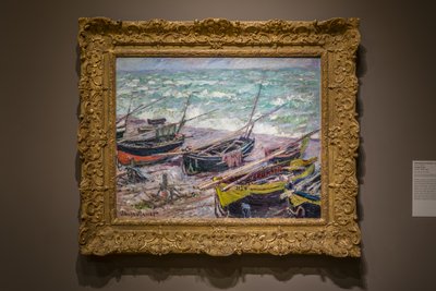 Barche da pesca a Étretat da Claude Monet