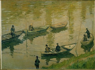 Gruppo di pescatori sulla Senna vicino a Poissy da Claude Monet