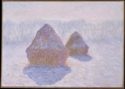 Covoni di fieno (Effetto di neve e sole) da Claude Monet