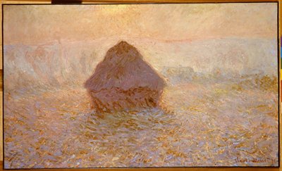 Covoni di fieno, sole nella nebbia da Claude Monet