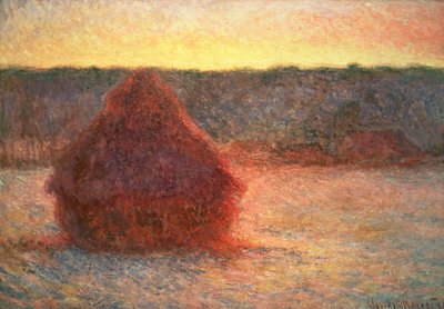 Covoni al tramonto, tempo gelido da Claude Monet