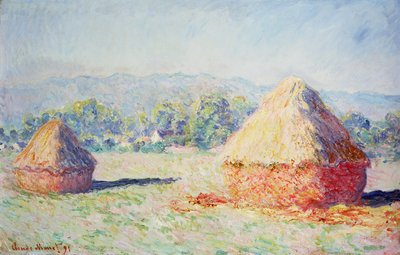 Covoni di fieno al sole, effetto mattutino, 1891 da Claude Monet