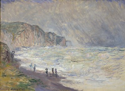 Mare agitato a Pourville da Claude Monet