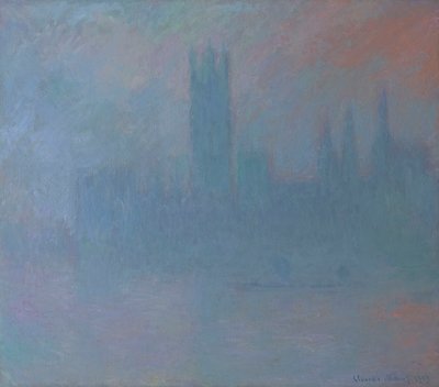 Case del Parlamento nella nebbia (1903) da Claude Monet