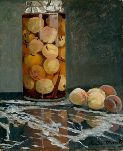 Vaso di Pesche, ca 1866 da Claude Monet