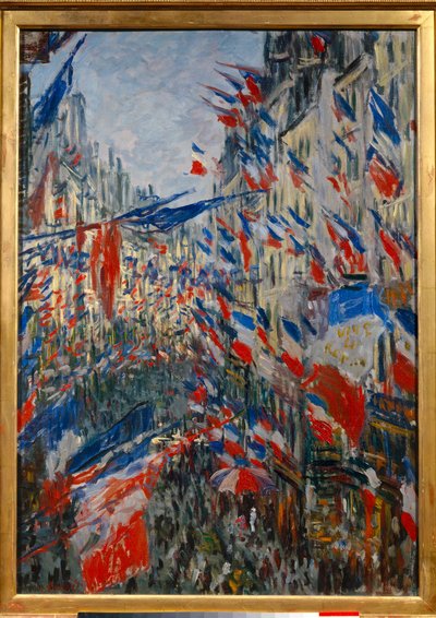 La Rue Saint-Denis a Parigi, festa del 30 giugno 1878. Dipinto di Claude Monet da Claude Monet