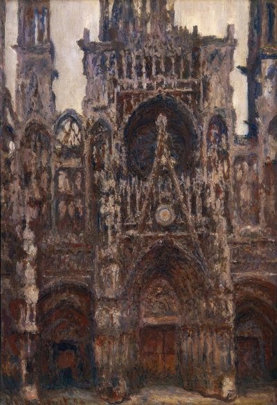 La cattedrale di Rouen, il portale visto di fronte, armonia bruna da Claude Monet