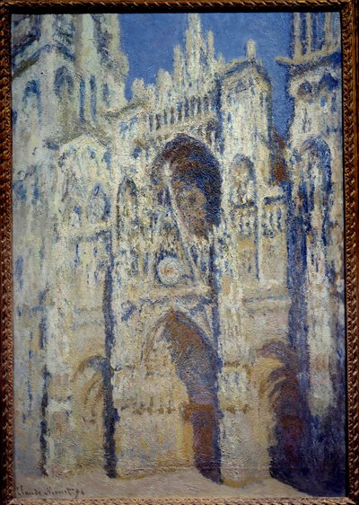 La cattedrale di Rouen, il portale e la torre Saint Romain, pieno sole armonia blu e oro da Claude Monet