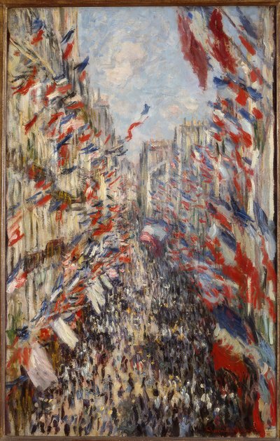 La rue Montorgeuil, a Parigi. Festa del 30 giugno 1878 da Claude Monet