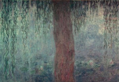 Lo stagno delle ninfee con salici, Il mattino con salici da Claude Monet