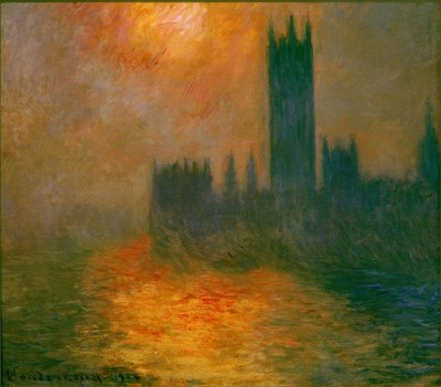Il Parlamento, tramonto da Claude Monet