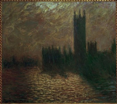 Il Parlamento, cielo tempestoso da Claude Monet