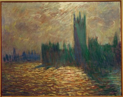 Il Parlamento, riflessi sul Tamigi da Claude Monet