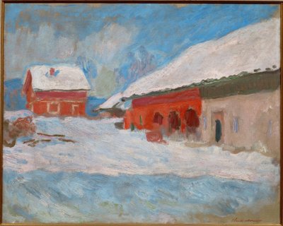 Le case rosse a Björnegaard (Norvegia) da Claude Monet