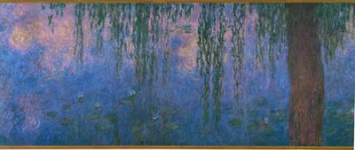 Les Nympheas, les Saules (olio su tela) da Claude Monet