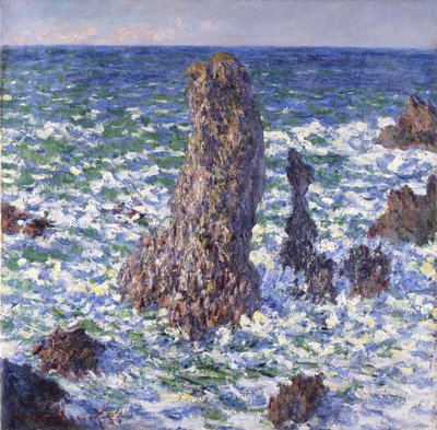 Les Pyramides de Port-Coton, effet de soleil, 1886 da Claude Monet