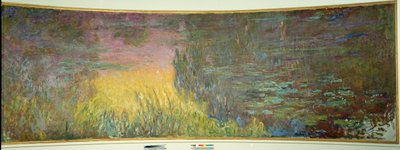 Le ninfee, sole al tramonto Dipinto di Claude Monet 1914-1926 Dittico di 2 x 3 m ciascuna parte. Parigi, Museo dell