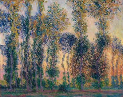 I pioppi a Giverny, alba da Claude Monet