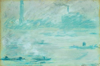 Londra, Barche sul Tamigi, 1901 da Claude Monet