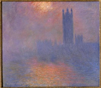 Londra, Il Parlamento, Raggio di sole nella nebbia da Claude Monet