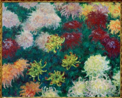 Massa di crisantemi da Claude Monet