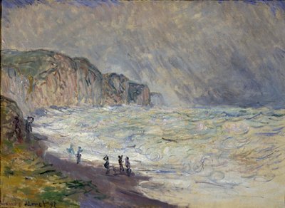 Mare agitato a Pourville da Claude Monet