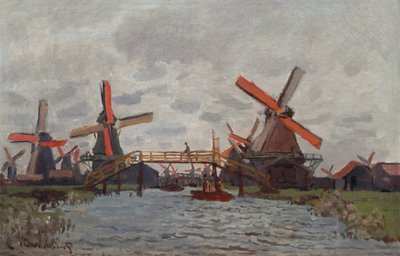 Mulini a Westzijderveld vicino a Zaandam da Claude Monet