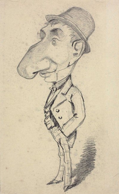 Monet - Caricatura di un uomo dal naso grosso, 1855-56, 1933.895 da Claude Monet