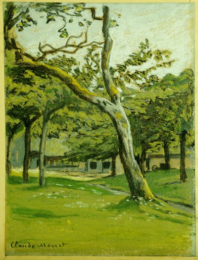 Fattoria in Normandia sotto gli alberi da Claude Monet