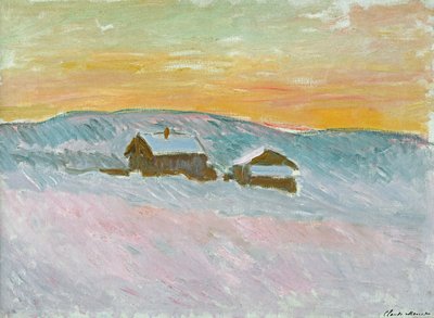Paesaggio norvegese, case blu, 1895 da Claude Monet