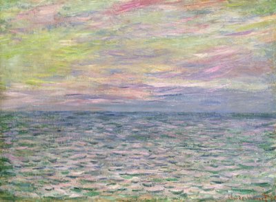 Sul Mare Aperto, Tramonto a Pourville; Coucher de Soleil a Pourville, Pleine Mer, 1882 da Claude Monet