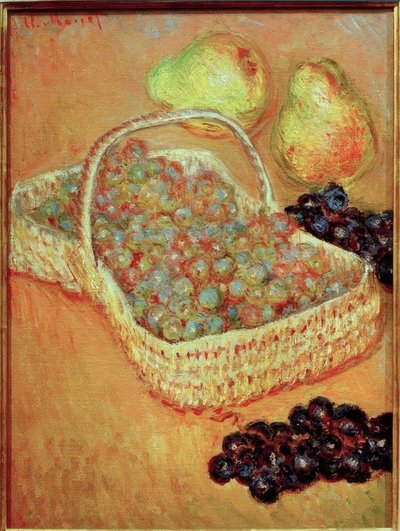 Cesto di uva e pere da Claude Monet