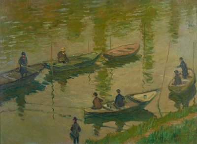 Pêcheurs sur la Seine à Poissy (1882) da Claude Monet