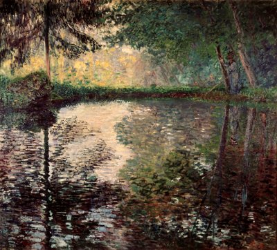 Stagno a Montgeron, c1876 da Claude Monet