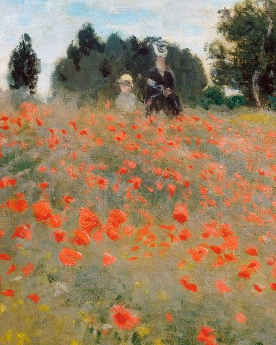Papaveri, dintorni di Argenteuil (dettaglio). Dipinto di Claude Monet (1840-1926) da Claude Monet