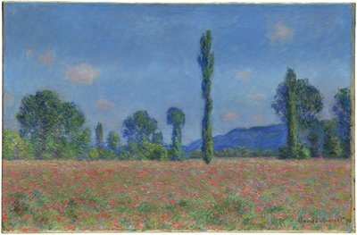 Campo di papaveri, Giverny, 1890-91 da Claude Monet
