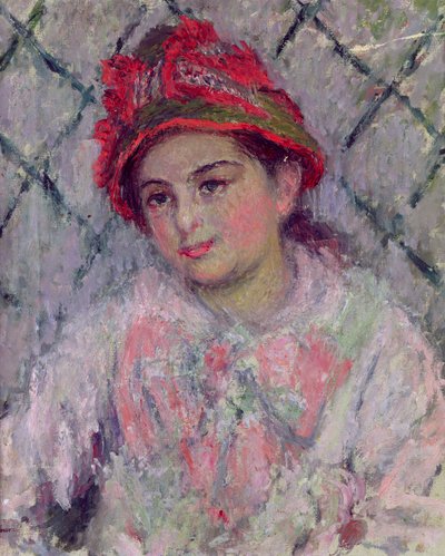 Ritratto di Blanche Hoschede (1864-1947) da Giovane Ragazza, c.1880 da Claude Monet