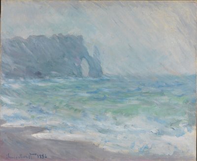 Pioggia a Étretat da Claude Monet